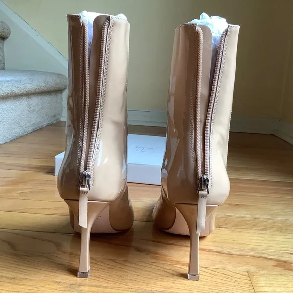 Black Suede Studio Laura Bootie Patent Leather Porcini SZ EU40/US9.5 - Picture 5 of 16